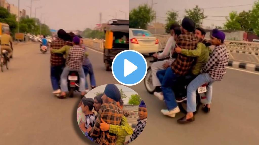 bike stunt video 7 boys seat on 1 bike stunt video goes viral on social media