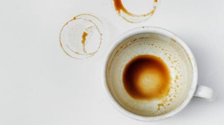 get rid of coffee stain from glass ceramic cup