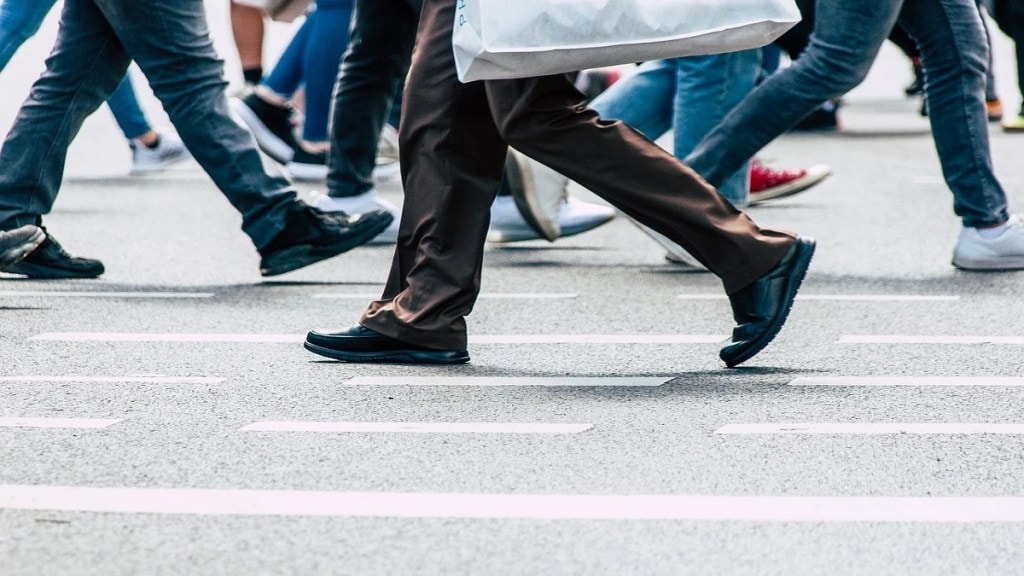 bike rider hit a pedestrian