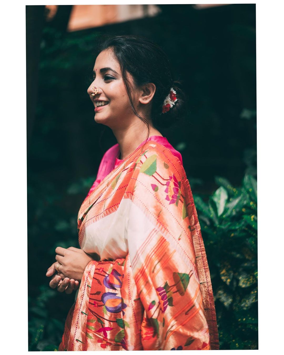 a welcome on festival with nauvari saree | Indian photoshoot, Nauvari  saree, Indian beauty saree