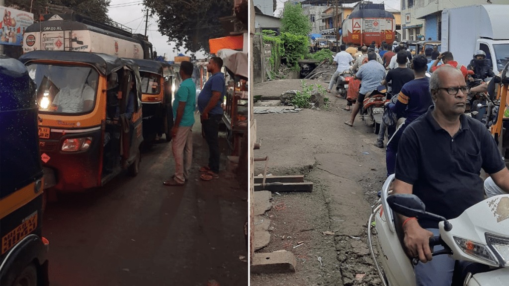 bad condition road from Karanja to Uran, citizens demanding road should repaired