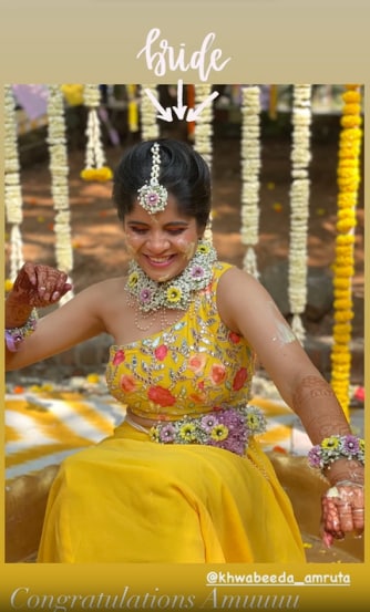 Amruta Deshmukh Prasad Jawade Haldi ceremony