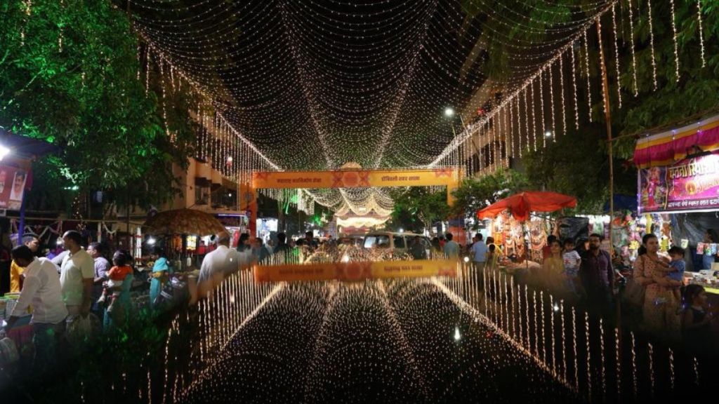 Attractive lighting on Phadke Road in Dombivli