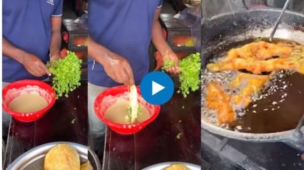 Coriander leaves pakora