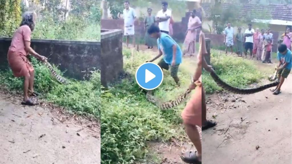 child helps in rescuing Python