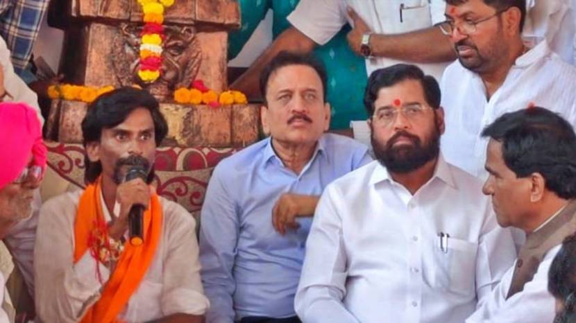 Manoj Jarange Eknath Shinde Maratha Protest Jalna 2