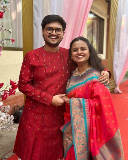 Mugdha Vaishampayan Prathamesh Laghate Engagement