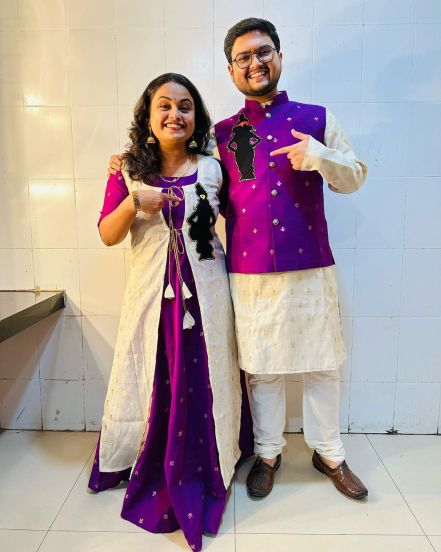 Mugdha Vaishampayan Prathamesh Laghate Engagement