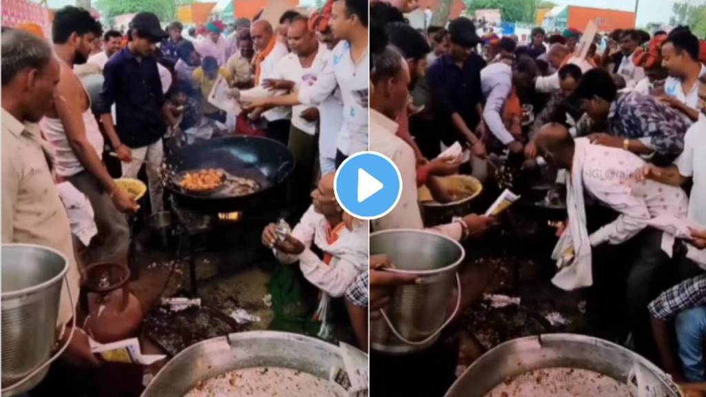 People attack on oil kadai for pakora video viral on social media trending