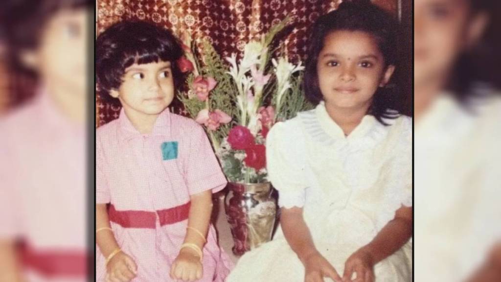 children's day marathi actress titeeksha tawde and khushboo tawde childhood photo viral