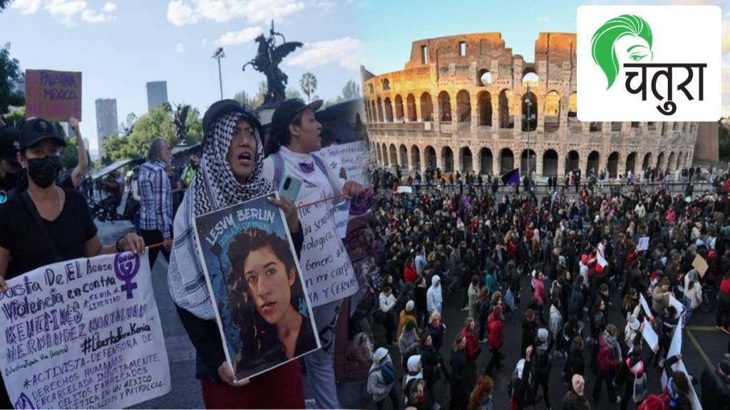 International Day for the Elimination of Violence against Women thousand march across globe to denounce violence against women