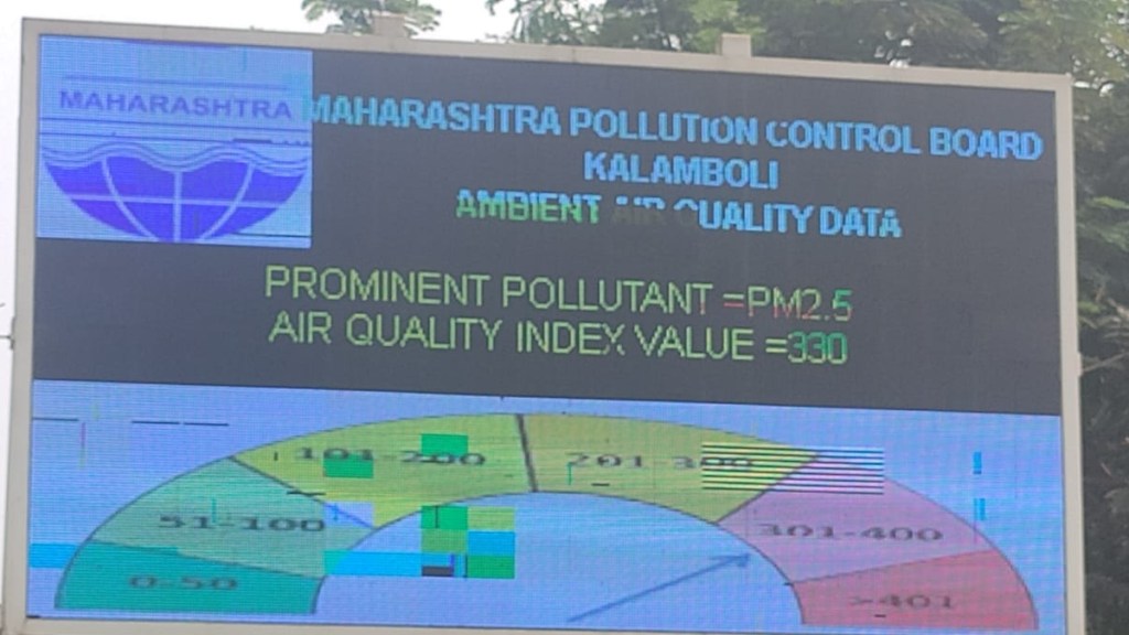 The air quality index of Kalamboli area is above 330