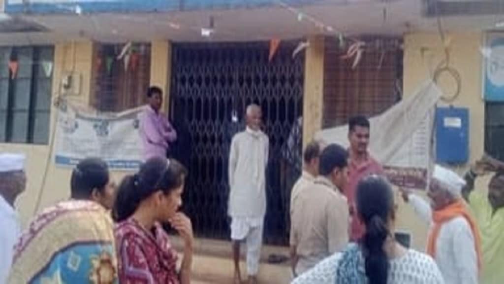 Sarpanch locked into gram panchayat