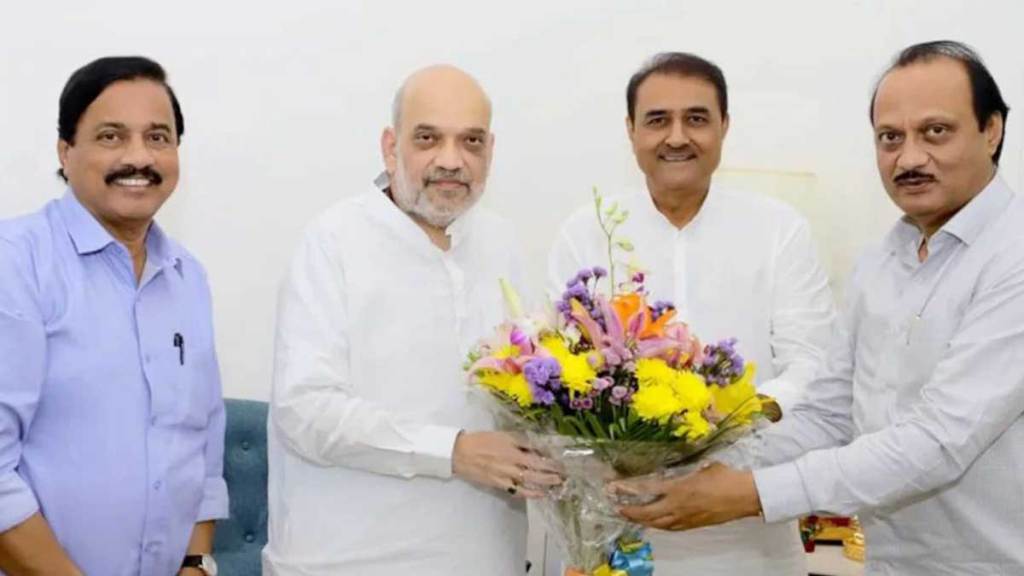 ajit pawar praful patel meet amit shah in delhi for diwali