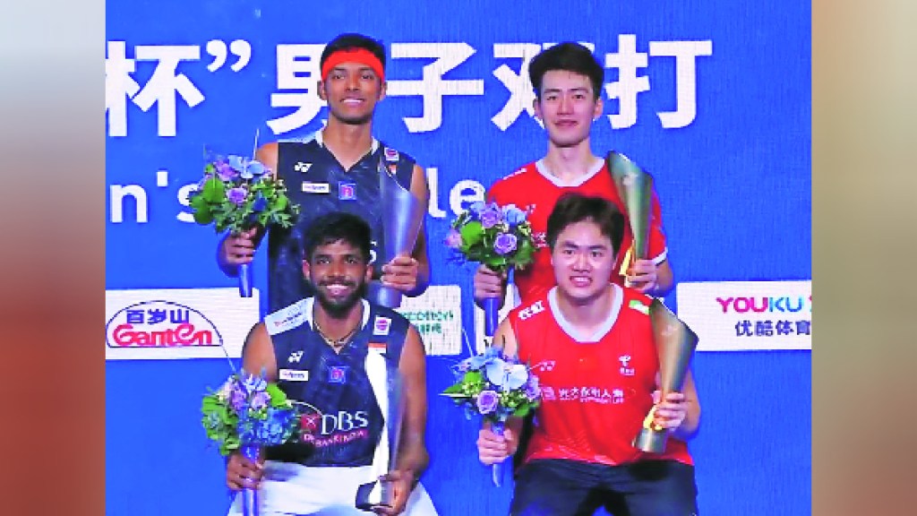 Sattviksairaj Rankireddy Chirag Shetty runners up in China Masters Badminton Tournament sport news