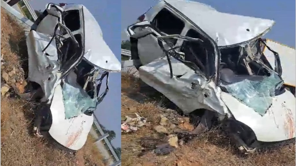 car accident on samruddhi expressway, 5 injured in car accident near dongaon buldhana