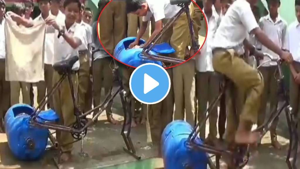 student make a washing machine by using desi jugaad video goes viral on social media