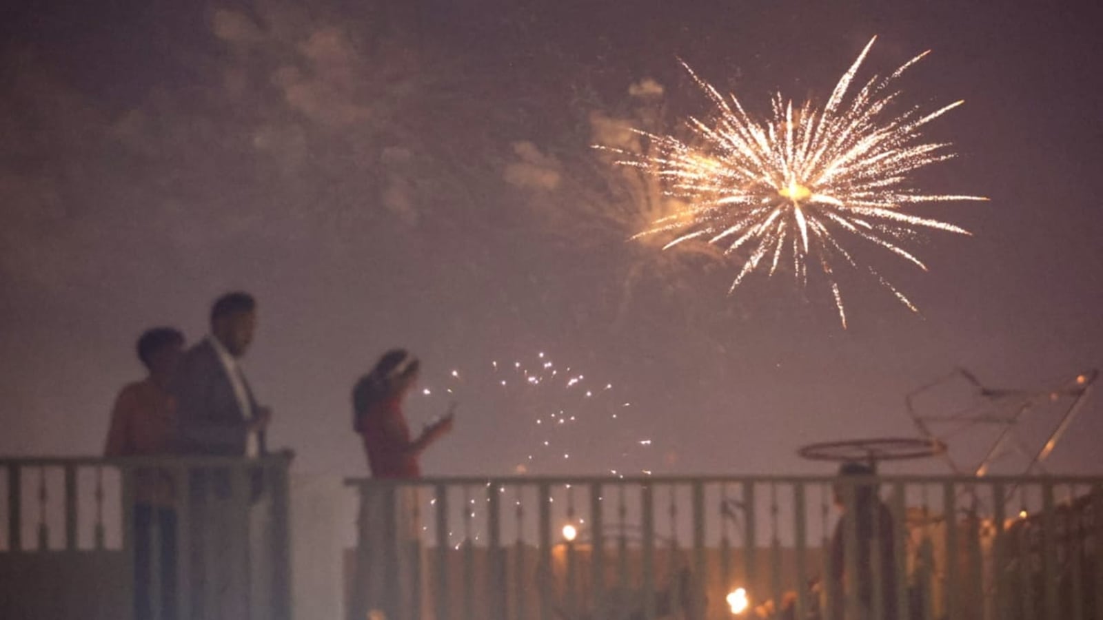 Fireworks on Diwali in Ludhiana.