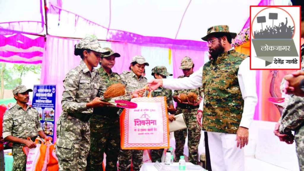 cm eknath shinde celebrated diwali at naxal hit pipli burgi