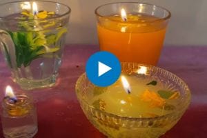 How to make water diya or candles