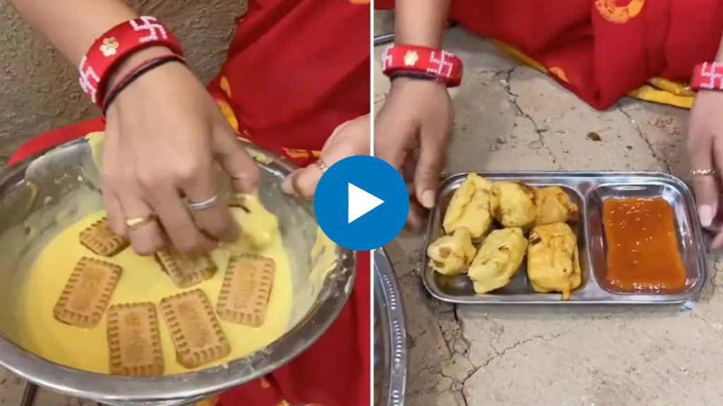 biscuit Bhajji filled with spiced potatoes will make you hate biscuits forever video goes viral