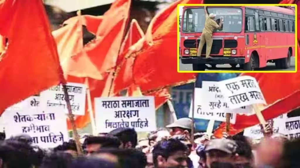 Three thousand kilometers ST bus traffic cancelled Nagpur maratha reservation protest