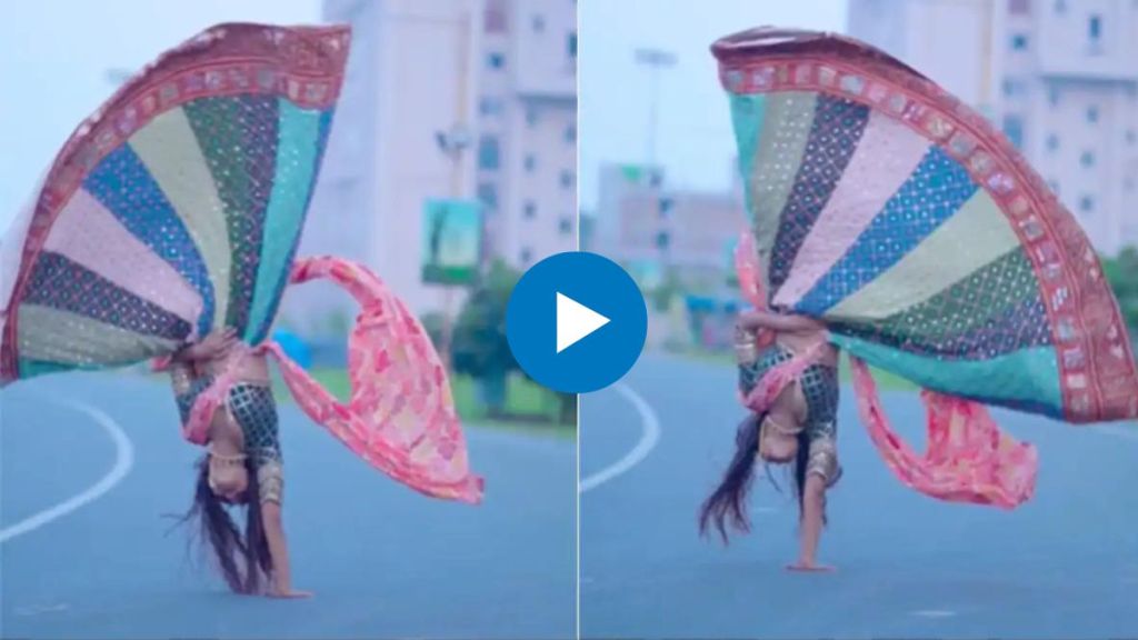 woman effortlessly did amazing somersault in lehenga internet shocked watch viral video