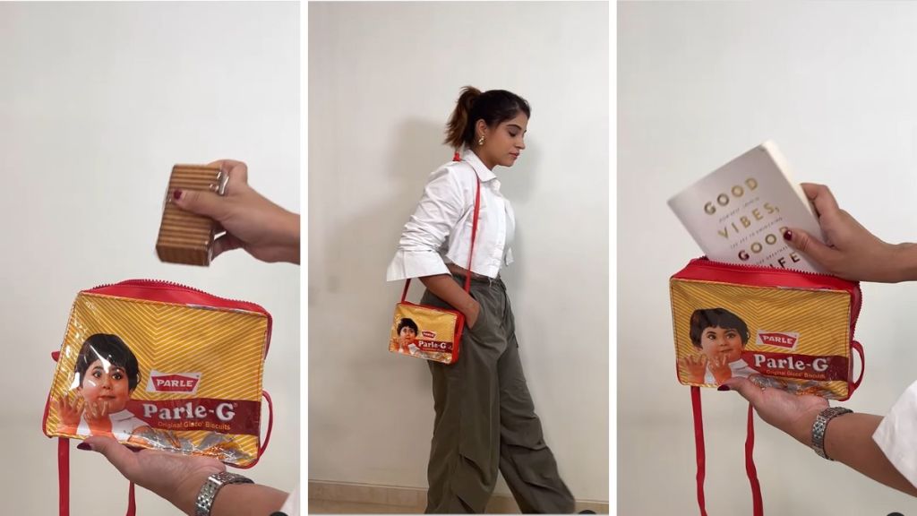 DIY sling bag from biscuit wrapper viral video