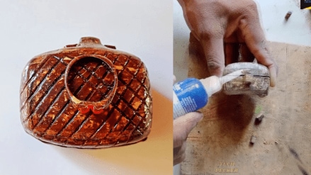 Don't throw away the coconut shells know how to reuse it know how to make ring box of coconut shells Watch the viral video