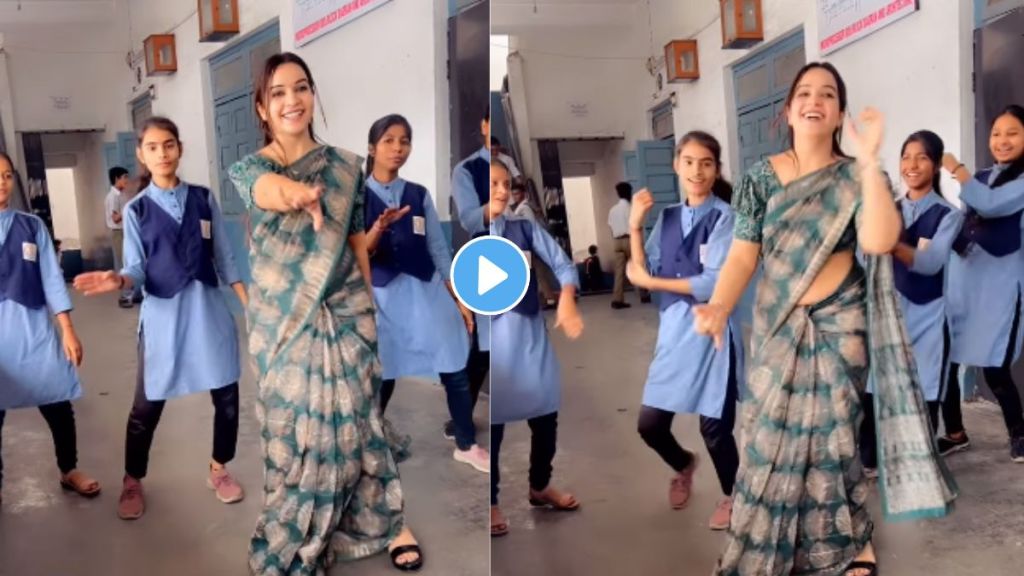 teacher dances on Gulabi sharara