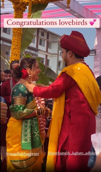 Mugdha Vaishampayan Prathamesh Laghate Wedding Photos