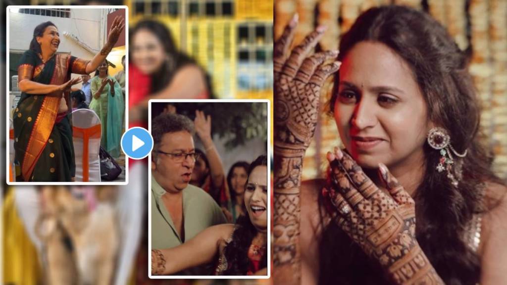 Uday Tikekar and Arati Ankalikar-Tikekar dance in daughter Swanandi Mehendi ceremony