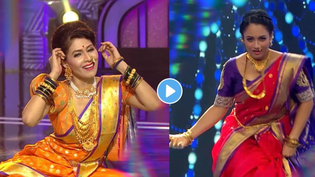 Sukh Mhanje Nakki Kay Asta Fame madhavi nimkar and girija prabhu lavani dance in aata hou de dhingana 2