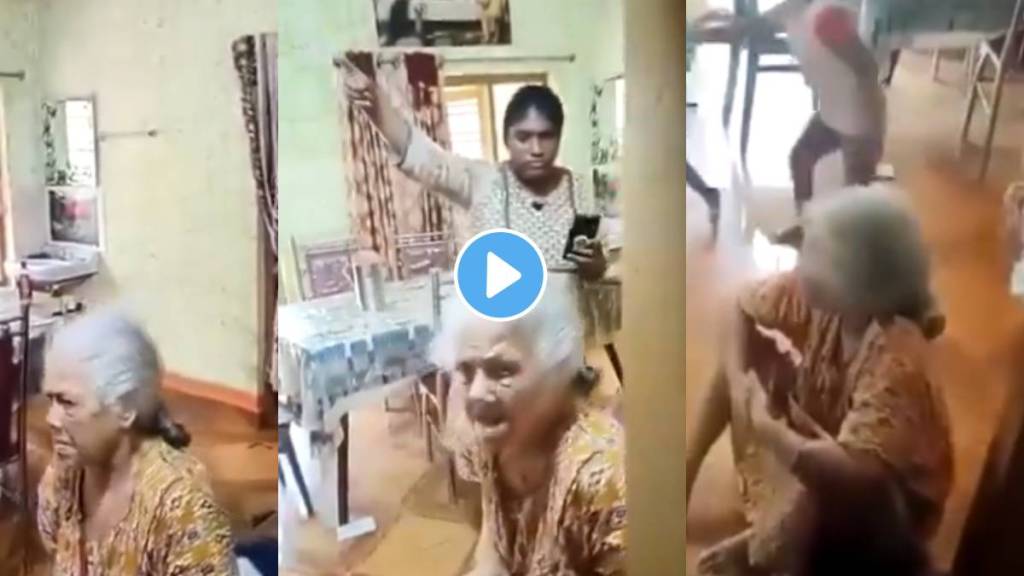 kerala News Cctv Captures Woman Brutally Assaulting Mother In Law At Home Video Viral Police Responds