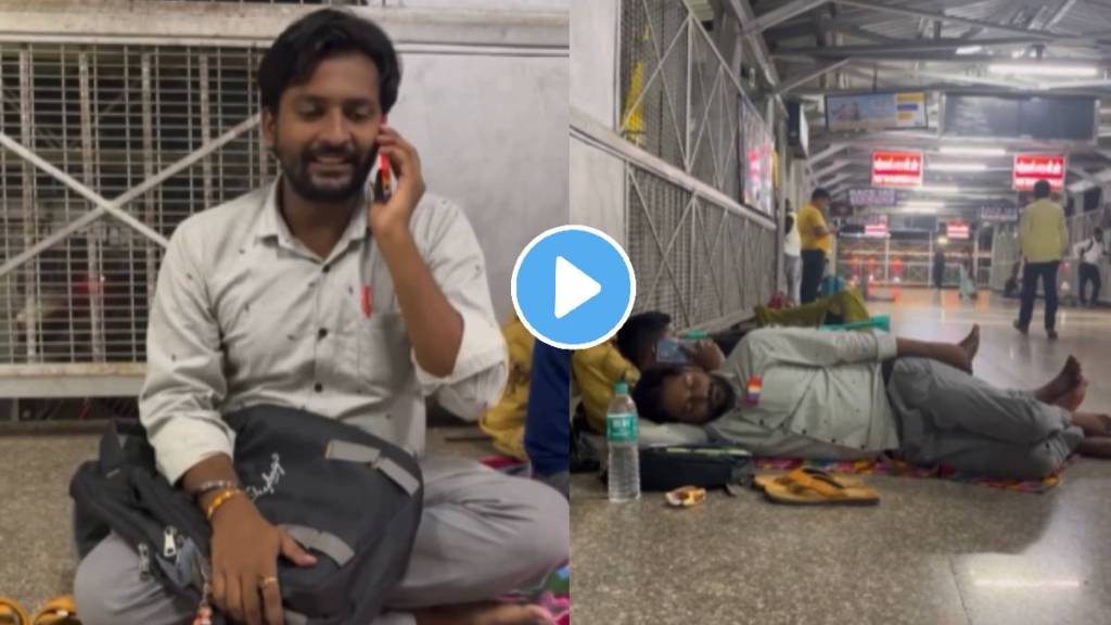 Man came to give government exam talked mother on phone emotional video viral on social media