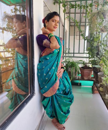 Suruchi Adarkar Nauvari Saree Look