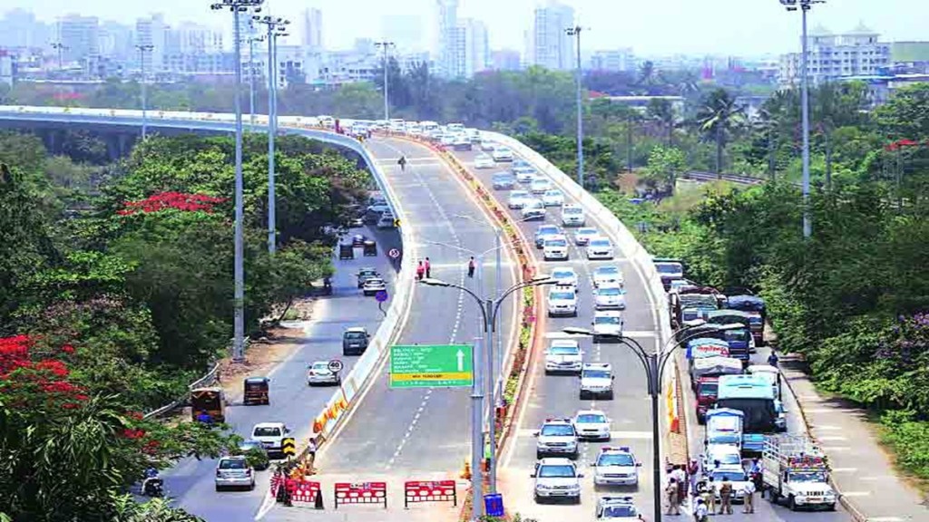 ghansoli bridge concretization work, traffic from one side will be stopped on ghansoli bridge