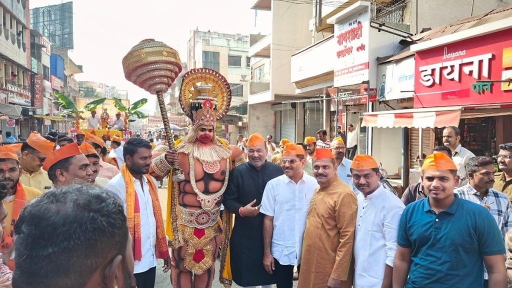 sangli ram shobha yatra, mp sanjaykaka patil participated in shobha yatra,