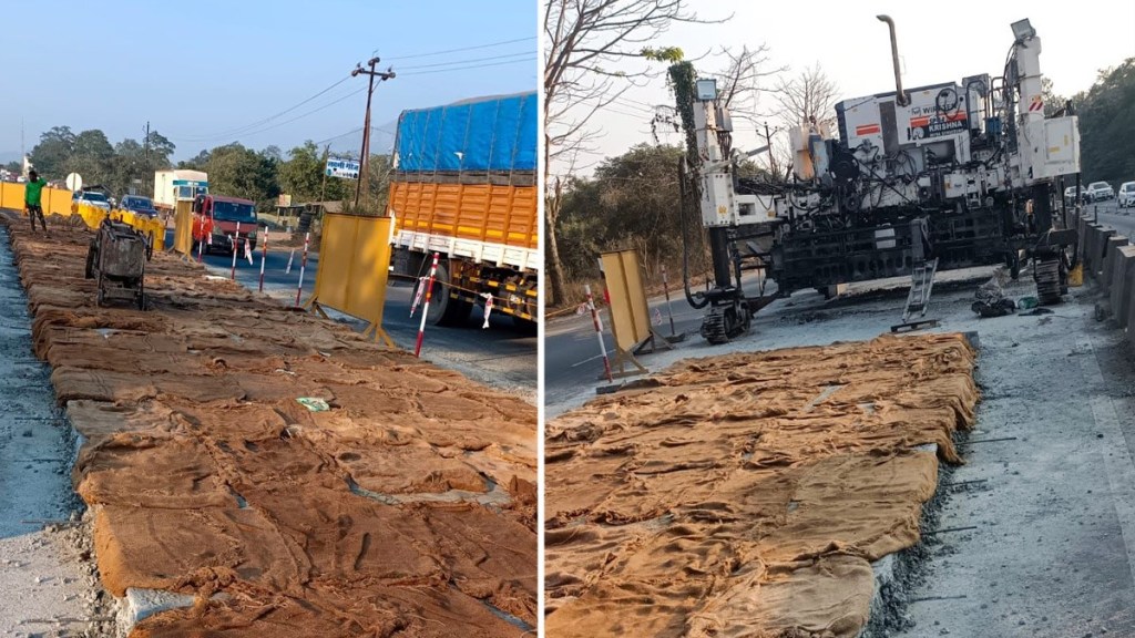 mumbai ahmedabad, national highway, concreting, vasai -virar section