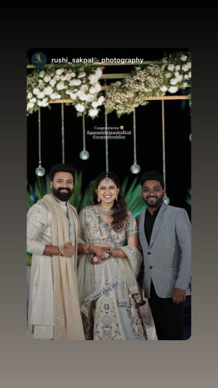 gautami-swanand-reception-look