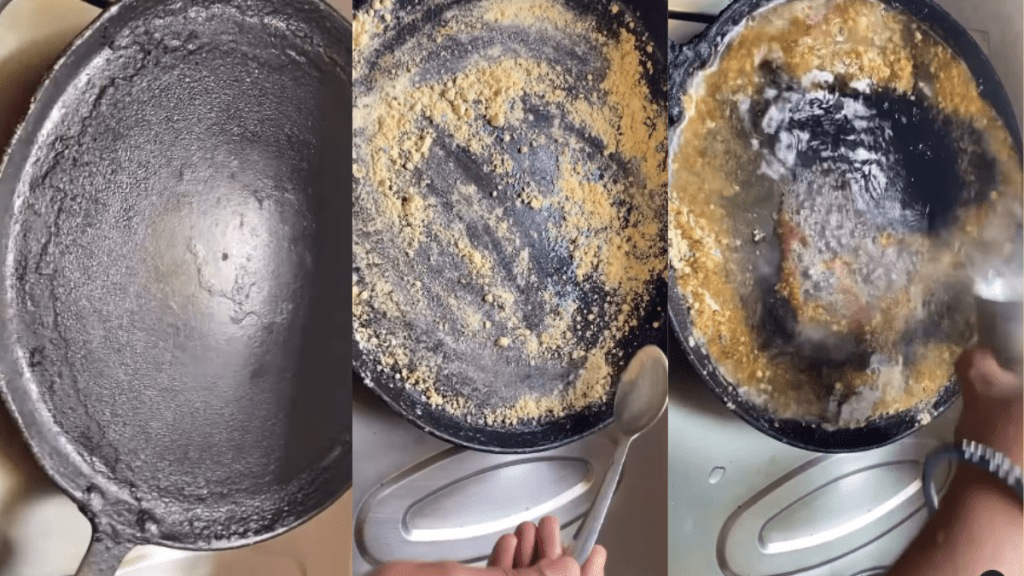 Viral Kitchen Hack How to Clean Hot Pan simple Trick