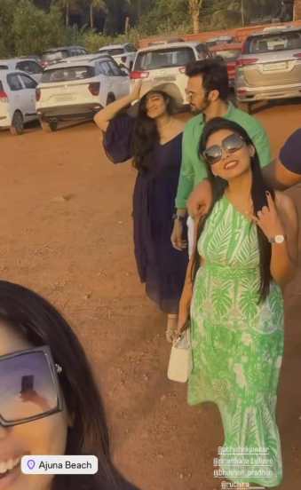 pooja sawant prarthana behere and bhushan pradhan goa vacation