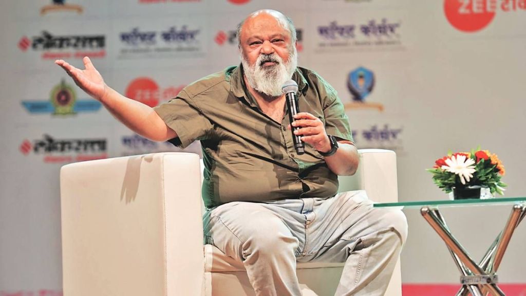 actor saurabh shukla interview by editor loksatta girish kuber of on lokankika stage