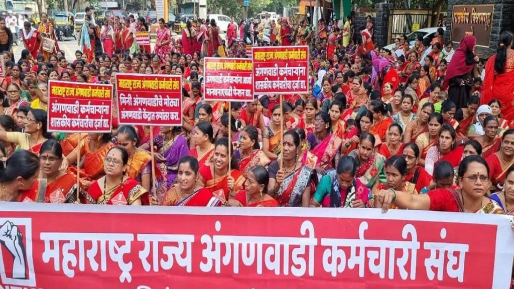 Anganwadi Employees Association warns government to step out on streets if try to suppress strike