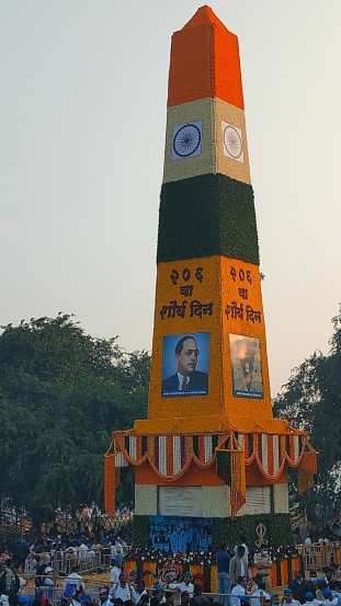 huge crowd of Ambedkar followers to salute the Bhima Koregaon Vijaystambha