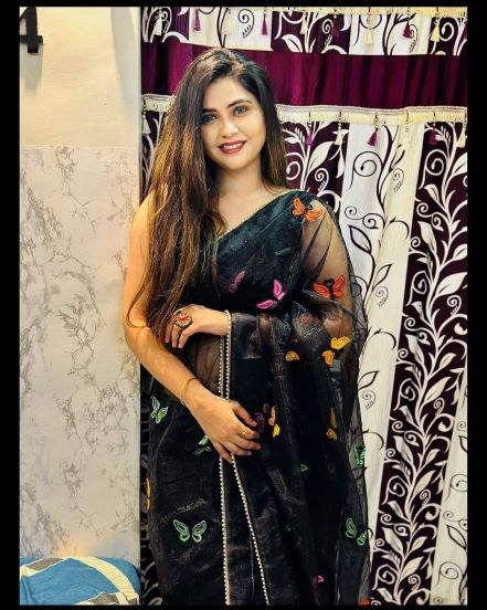 Makar Sankranti 2024 Black Saree Look