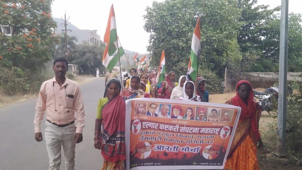 March for Shabri Gharkul in Igatpuri