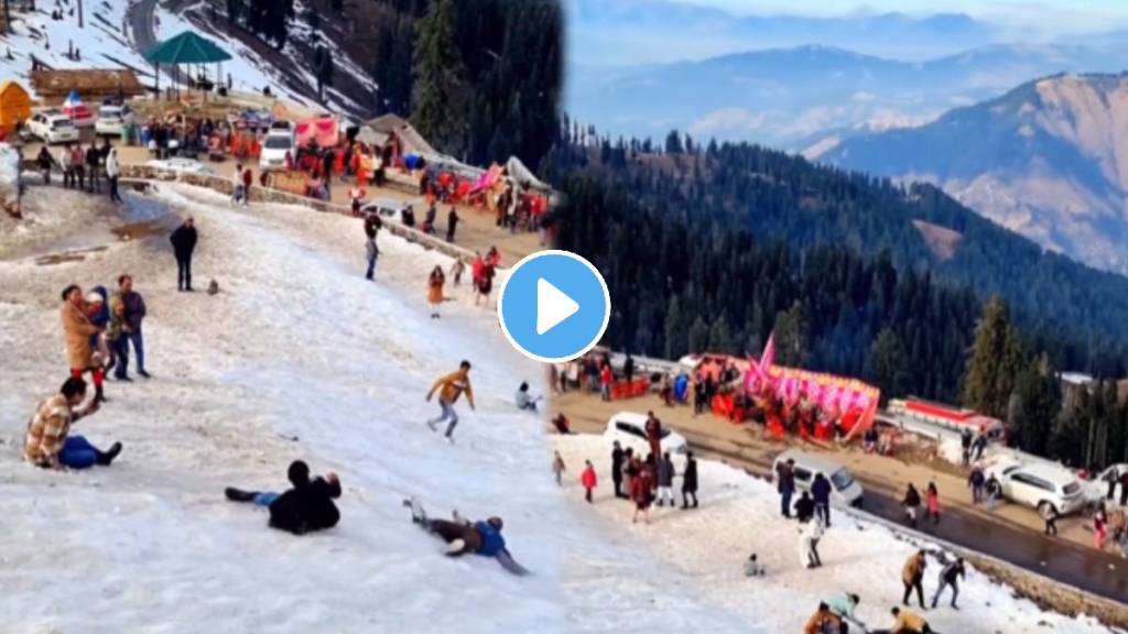 in manali himachal pradesh A person slipped in the cold