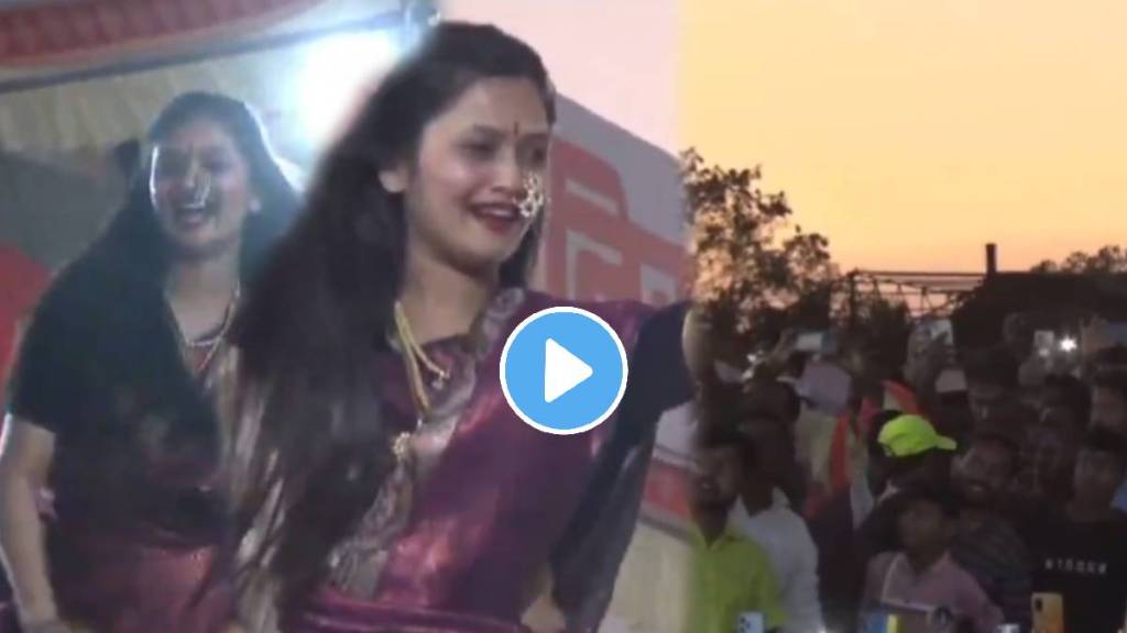 Pune gautami patil dance on the cricket field in pune district shirur taluka video goes viral