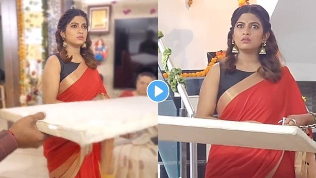 marathi actress Dhanashri Kadgaonkar share video of last day of Tu Chaal Pudha serial